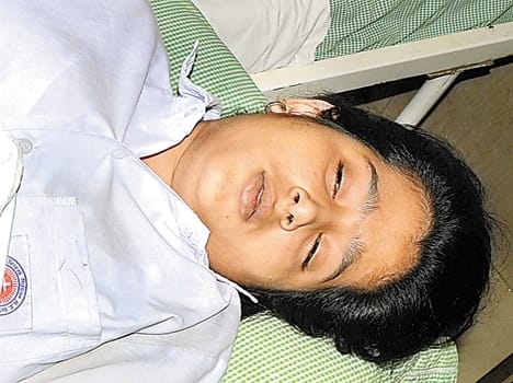 The student's condition deteriorates beaten by principal